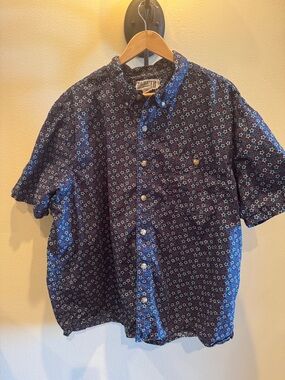 Duluth Trading Co. men’s short sleeve button down stars 3XL